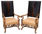 (2) CUSTOM COWHIDE & LEATHER H