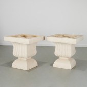 (2) CUSTOM PEDESTAL TABLE BASE