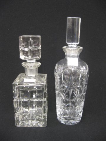 2 Cut Crystal Decanters one
