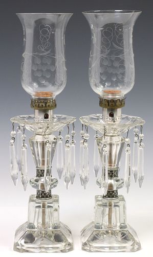 (2) CUT CRYSTAL MANTEL LUSTER