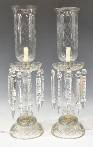 (2) CUT CRYSTAL MANTEL LUSTER