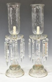 (2) CUT CRYSTAL MANTEL LUSTER