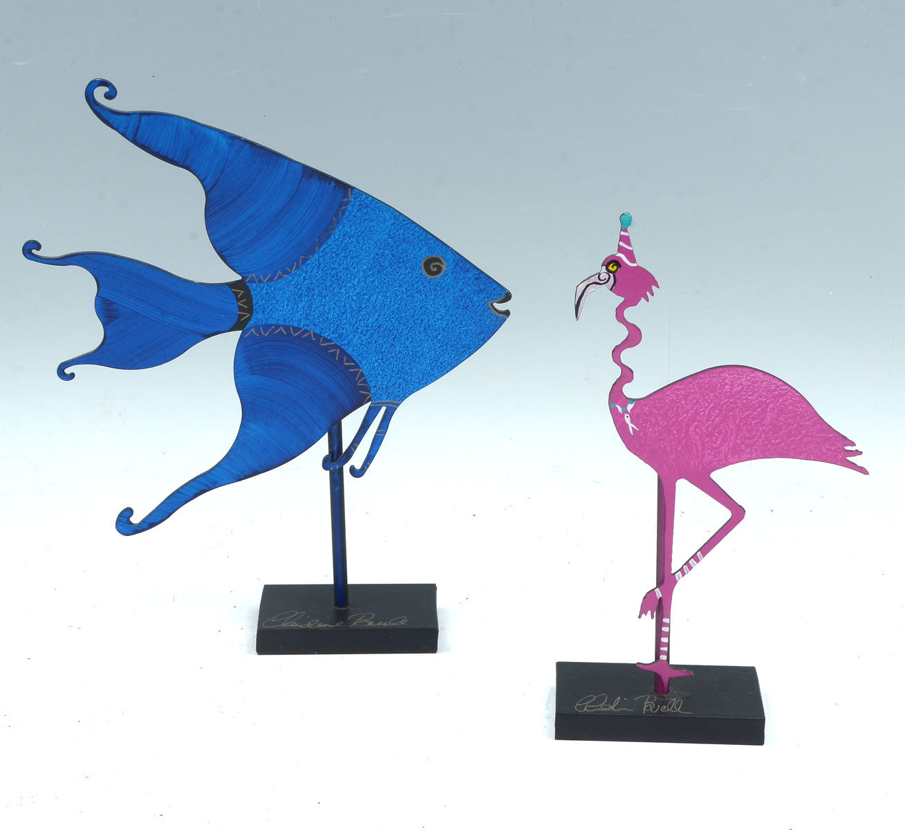 2 CUT STEEL AND PAINTED