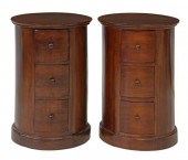 (2) CYLINDRICAL BEDSIDE CABINE