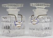 (2) CZECH CUT GLASS DRESSER BO