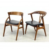 2 Danish Modern Teak Chairs. T
