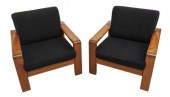 (2) DANISH MODERN TEAK FRAME A
