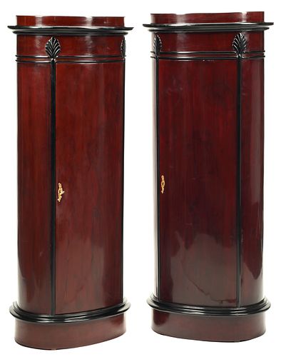 (2) DANISH STYLE PARCEL-EBONIZED