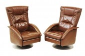 (2) DANISH UNICO MODERN LEATHE