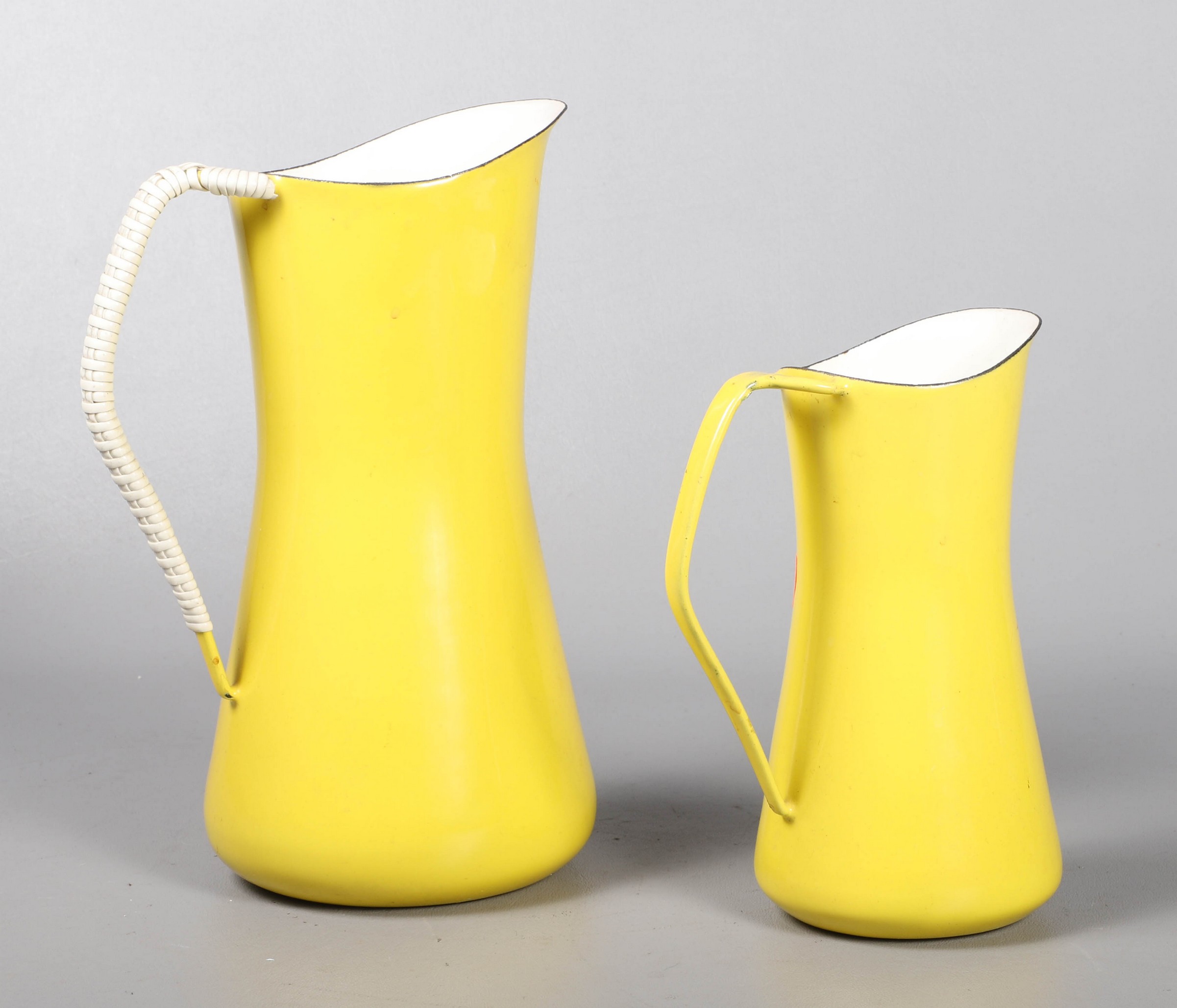 (2) Dansk enamel pitchers, Jens