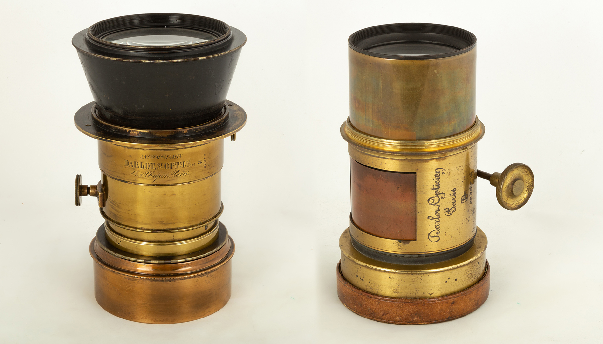 (2) DARLOT PETZVAL LENS Brass.