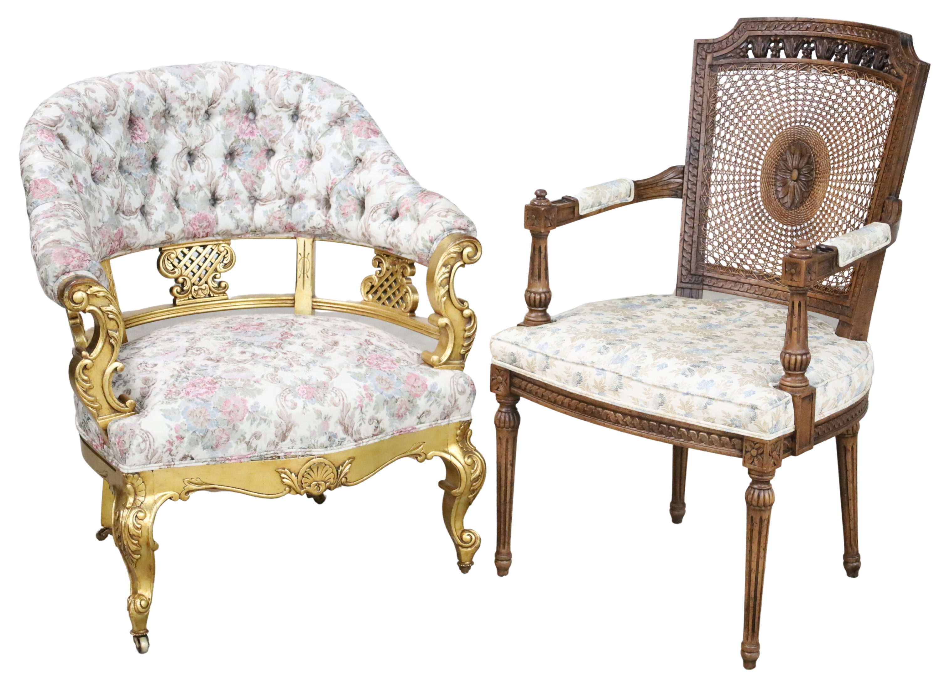 2 DECORATIVE  ARMCHAIRS 2