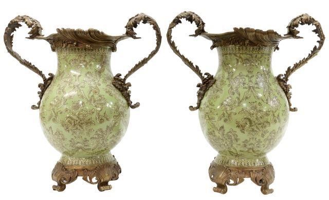 (2) DECORATIVE BRONZE-MOUNTED