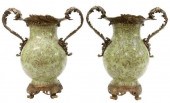 (2) DECORATIVE BRONZE-MOUNTED