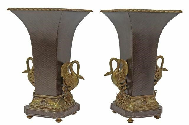 (2) DECORATIVE BRONZE-MOUNTED