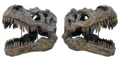 (2) DECORATIVE CAST RESIN T-RE