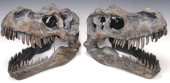 (2) DECORATIVE CAST RESIN T-RE