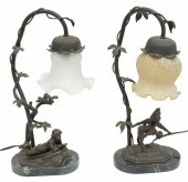 (2) DECORATIVE GLASS-SHADE GOO