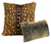 (2) DECORATIVE LEATHER-BACKED