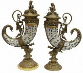 (2) DECORATIVE LIDDED HUNTING