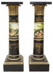 (2) DECORATIVE MARBLE-TOP P DI