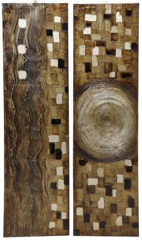 (2) DECORATIVE MODERN DIPTYCH