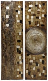 (2) DECORATIVE MODERN DIPTYCH