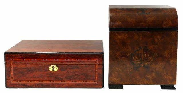 (2) DECORATIVE TABLE BOXES,