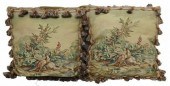 (2) DECORATIVE TAPESTRY-FRONT
