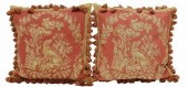 (2) DECORATIVE TAPESTRY-FRONT