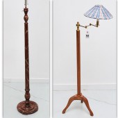 (2) DECORATOR FLOOR LAMPS 20th