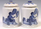 (2) DELFT BLUE &AMP; WHITE TOB