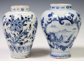 2) DELFT BLUE & WHITE TIN-GLAZ
