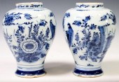 2) DELFT BLUE & WHITE TIN-GLAZ