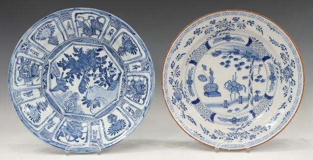 2) DELFT BLUE & WHITE FAIENCE