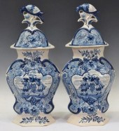 (2) DELFT BLUE & WHITE FAIENCE