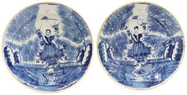 2) DELFT FIGURE OF PLENTY FAIENCE