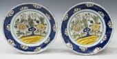 (2) DELFT POLYCHROME FAIENCE P