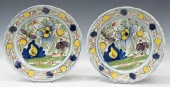 (2) DELFT POLYCHROME FAIENCE P