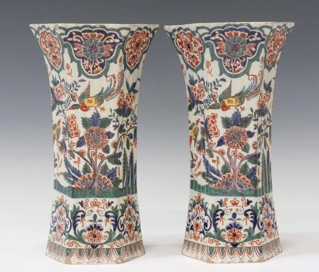 (2) DELFT POLYCHROME FAIENCE