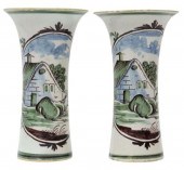 (2) DELFT POLYCHROME TRUMPET V
