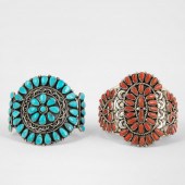 2 DINé [NAVAJO] CLUSTER CUFFS,