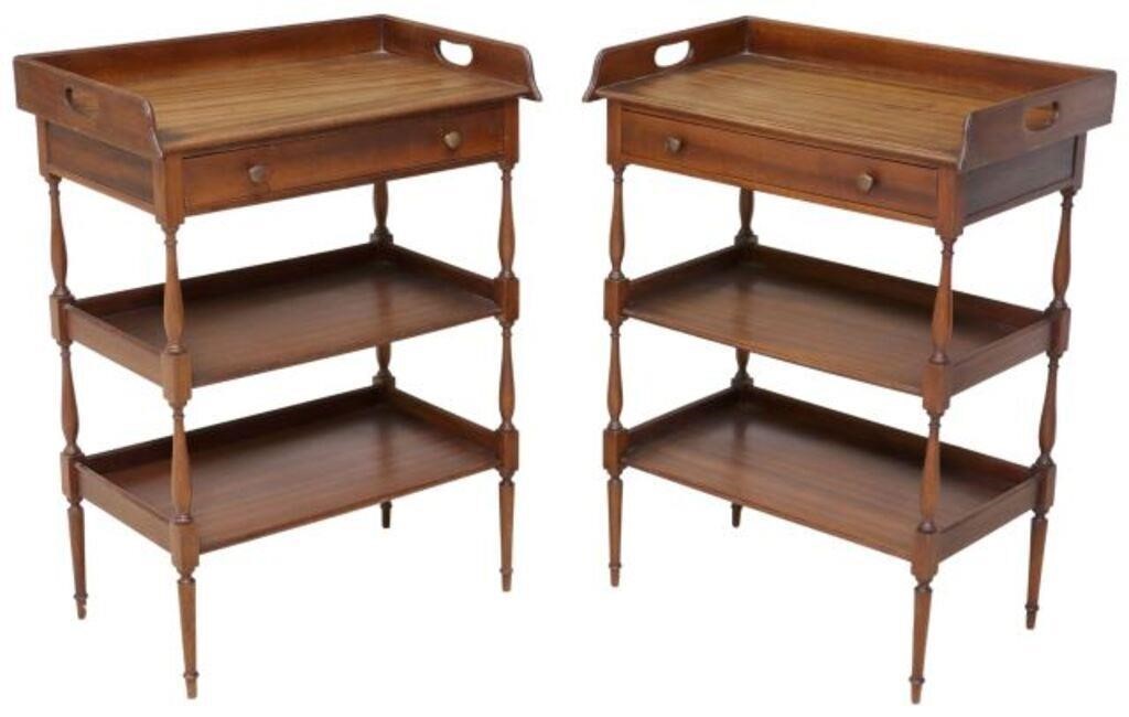 (2) DIRECTOIRE STYLE MAHOGANY