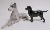 2 DOG FIGURINES: B&G G.DANE &