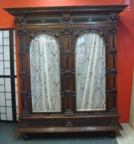 2 Door Renaissance Revival Armoire.