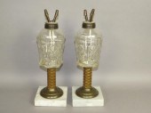 2 DOUBLE WICK FLUID LAMPSca. 1