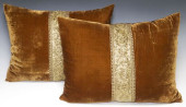 (2) DOWN-FILLED VELVET THROW P