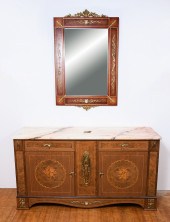 2-DRAWER, 2-DOOR MARBLE TOP BU