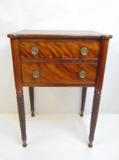 2 DRAWER MAHOGANY 19TH CENTURY