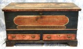 2 drawer poplar dower chest, s